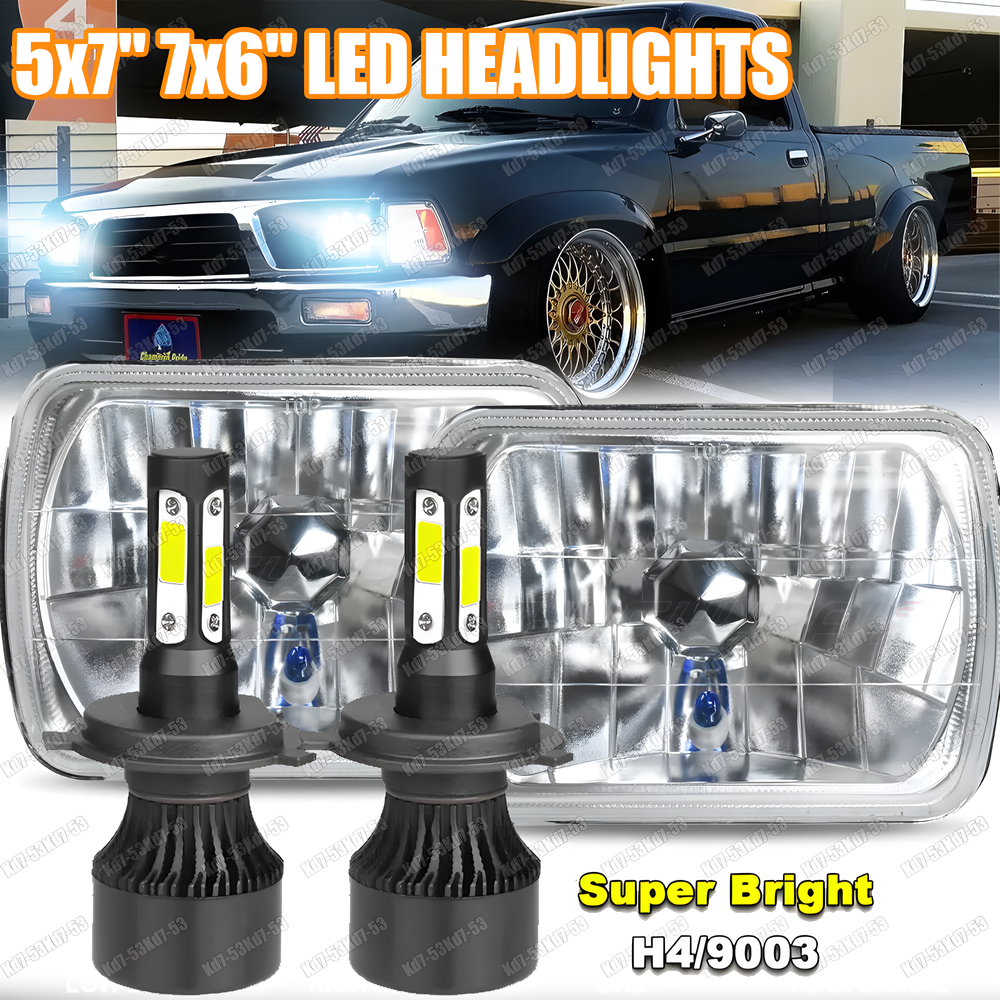 5x7 7x6 LED H4 Hi-Lo Beam Headlight for 1982-1995 Toyota Pickup Hardbody Truck