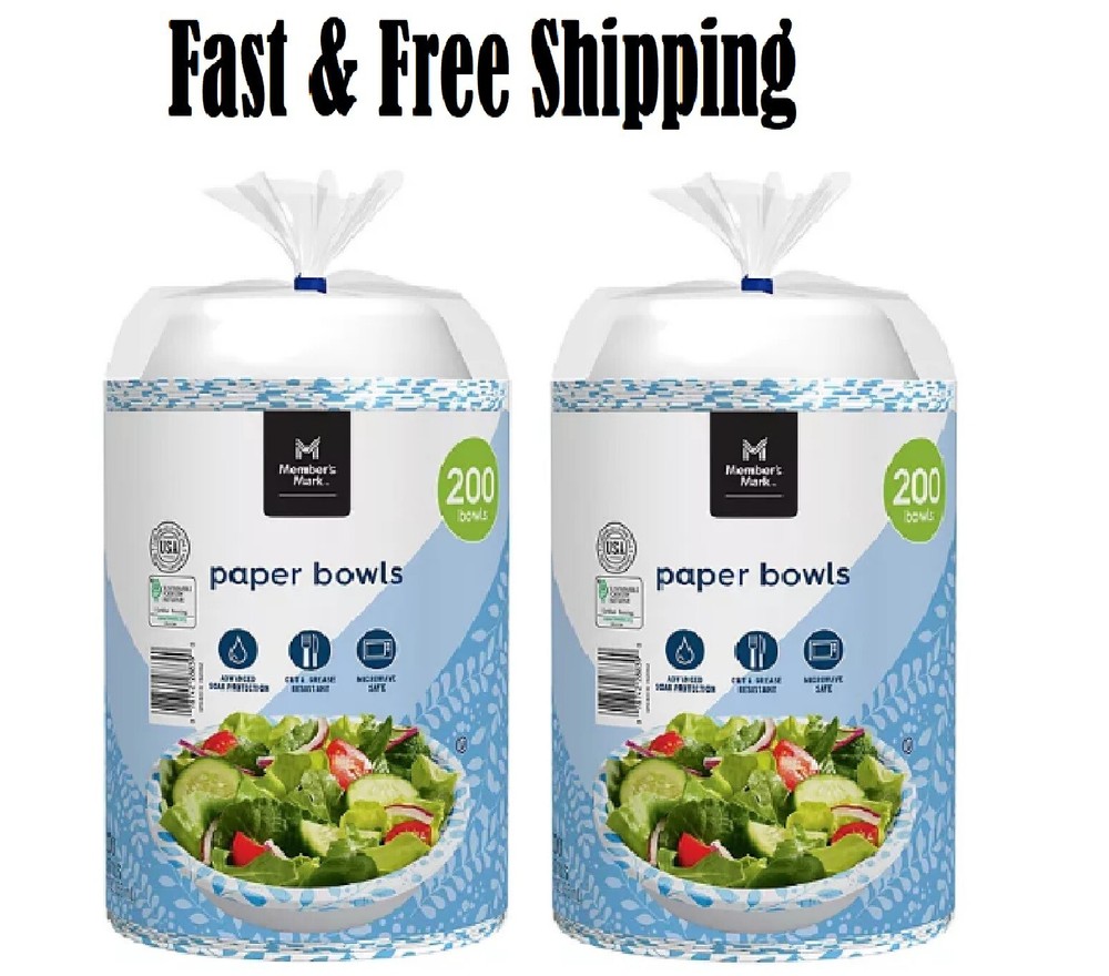 Members Mark 12 oz Ultra Snack Dip Paper Bowls 200 Count 2-Pack-image