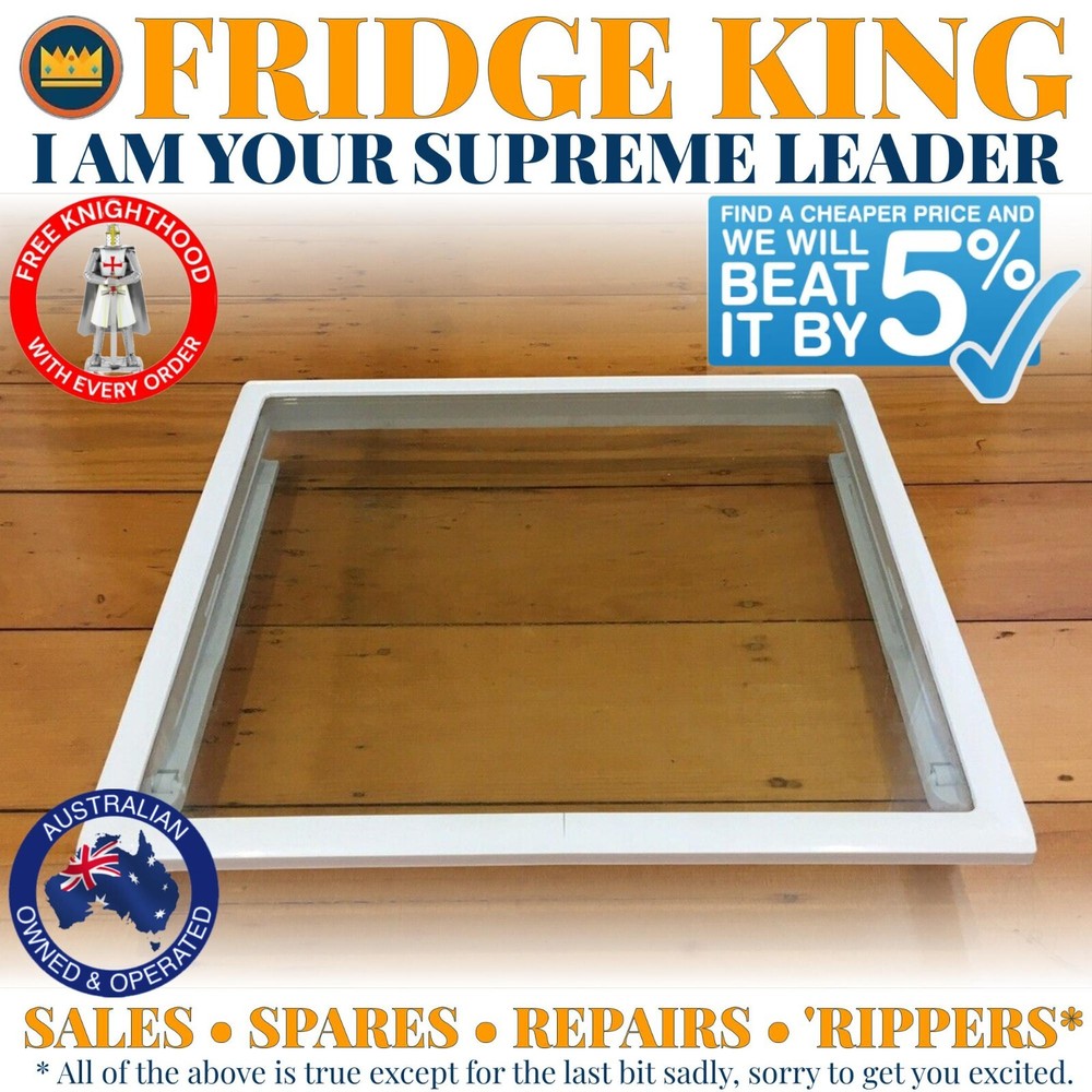 1446232 1460461 Westinghouse fridge glass deli crisper roller shelf assy WSE6070