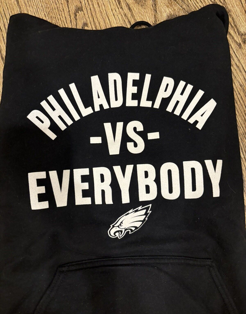 Philadelphia Eagles/Philadelphia Vs. Everybody Hooded Sweatshirt w/ Pocket/Sz L