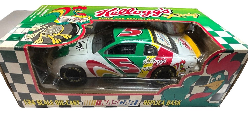 1998 NASCAR Terry Labonte Kellogg's Stock Car Replica Bank 1/24 Scale Corn Flakes