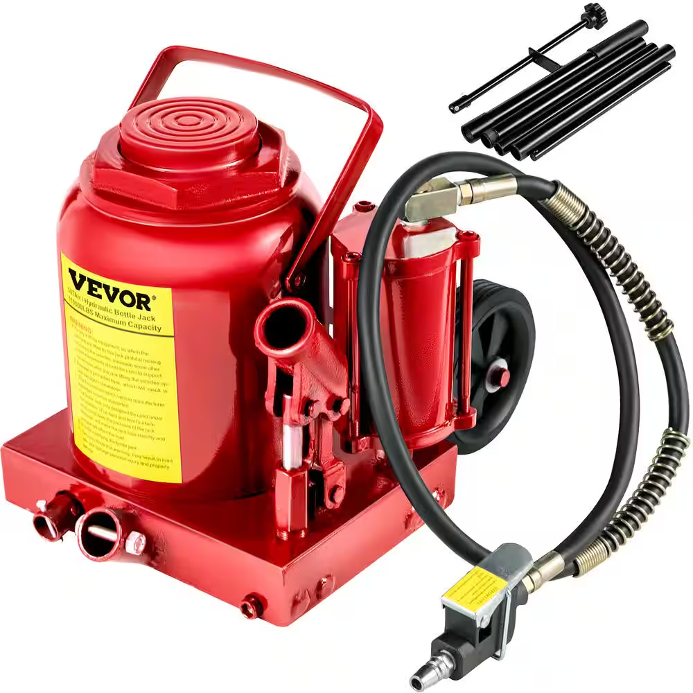 Vevor 50-Ton Bottle Air Lift Hydraulic Jack Heavy Duty Jacks Lifting High New