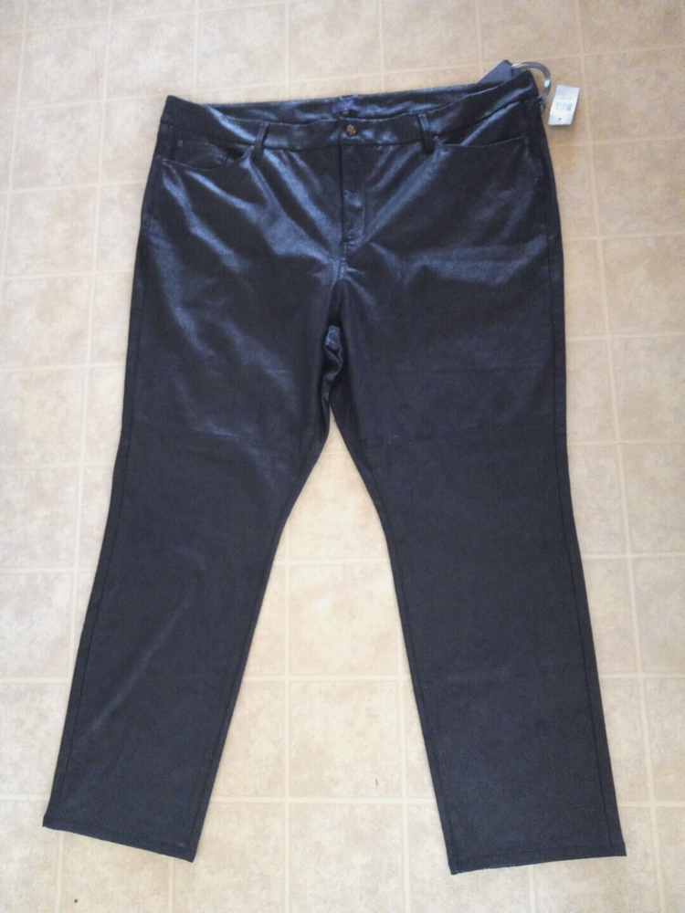 NYDJ Women's Black Pants Lift & Tuck Technology Original Slimming Fit  NWT S:24W