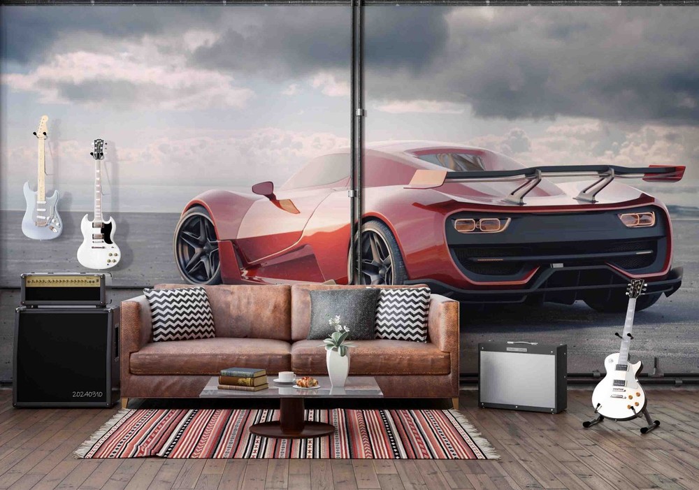 3D Sports Car Wall Murals Wallpaper Murals Wall Sticker 14