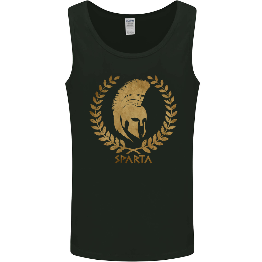 Sparta Helmet Gym Bodybuilding Training Weights Mens Vest Tank Top