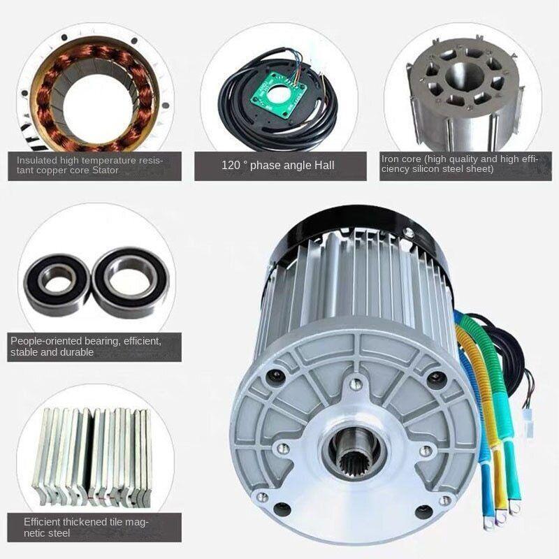 2023 3000W Brushless DC Motor 60V 72V High-Speed Differential Electric Moto