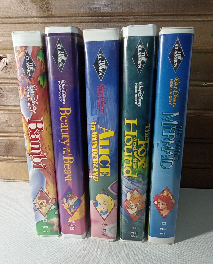 lot of 5 walt disney the classics Vhs Tapes black diamond