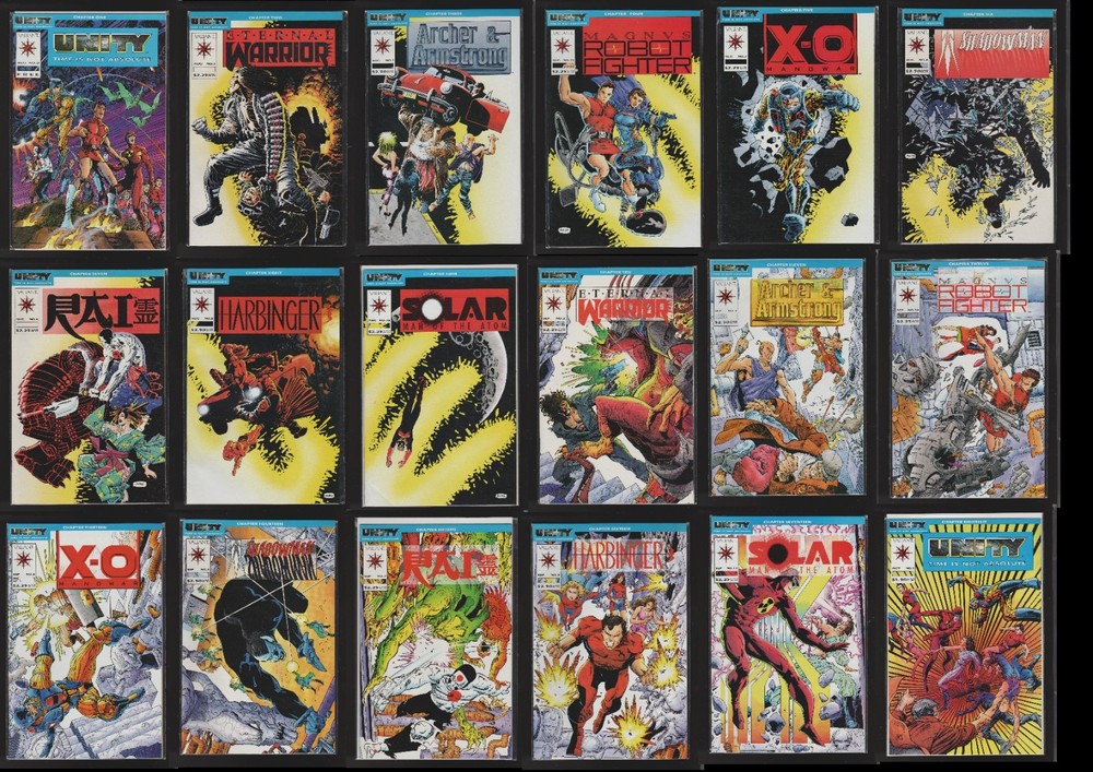 UNITY CHAPTER #1-18 (9.6/9.8 NM+ AVG) VALIANT 1992 COMPLETE CROSSOVER STORY HTF!