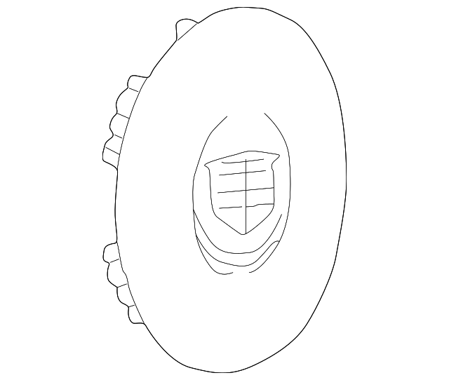 Genuine GM Button Style Center Cap with Crest and Wreath Logo 09594878