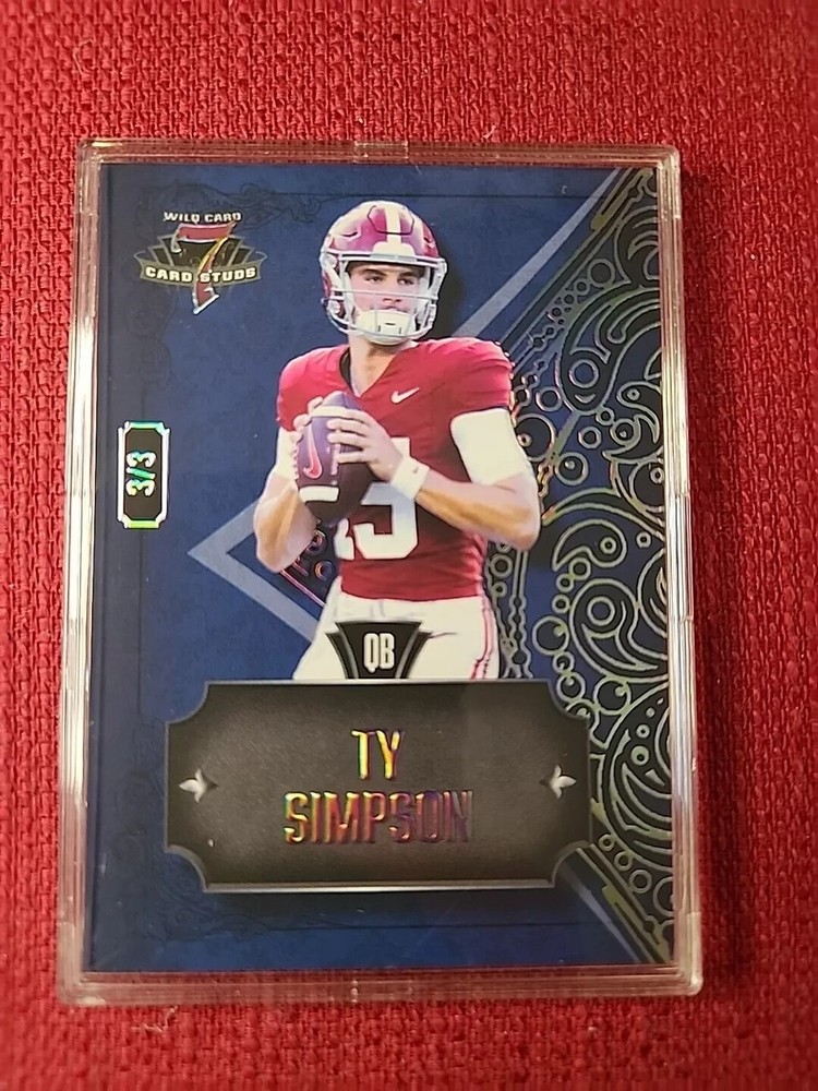 Ty Simpson 2023 Wild Card 7 Card Stud #7CCR-60 3/4
