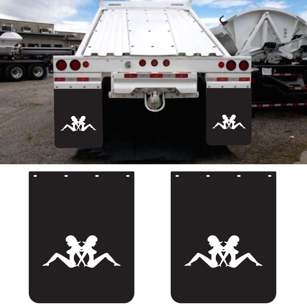 24x30 Heavy Duty Semi Truck Mud Flaps for Trailer 1 Pair Black