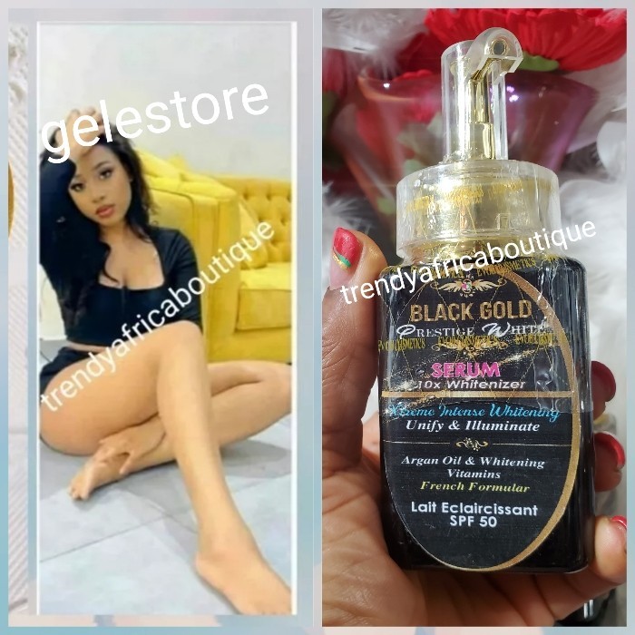 Black GOLD PRESTIGE WHITE Serum.  10x Whitenizer Spf 50. Unify & Illuminate X 1