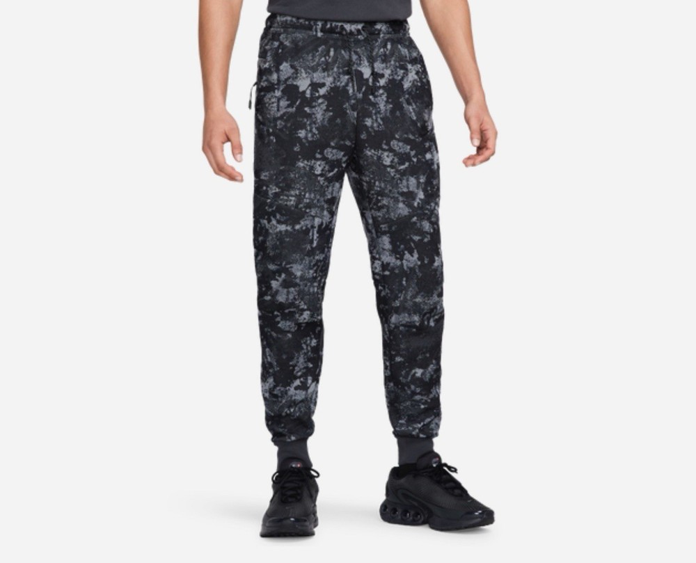 Nike Tech Fleece Jogger Sweatpants Black Camo HV5053-060 Men’s Size XL