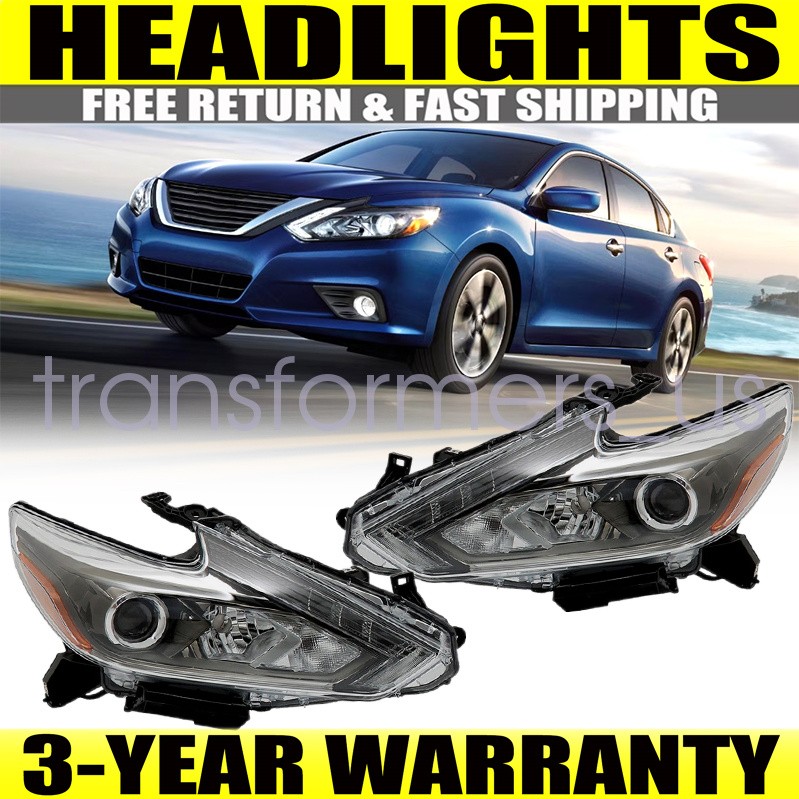 For 2016-2018 Nissan Altima LED Headlight Headlamps with LED DRL Left&Right Pair