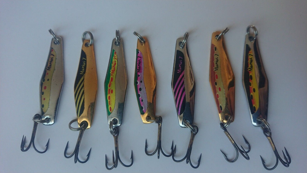 7x Spanish Maniac Fishing Spoons 5cm 7g Lure Set for Bass Trout
