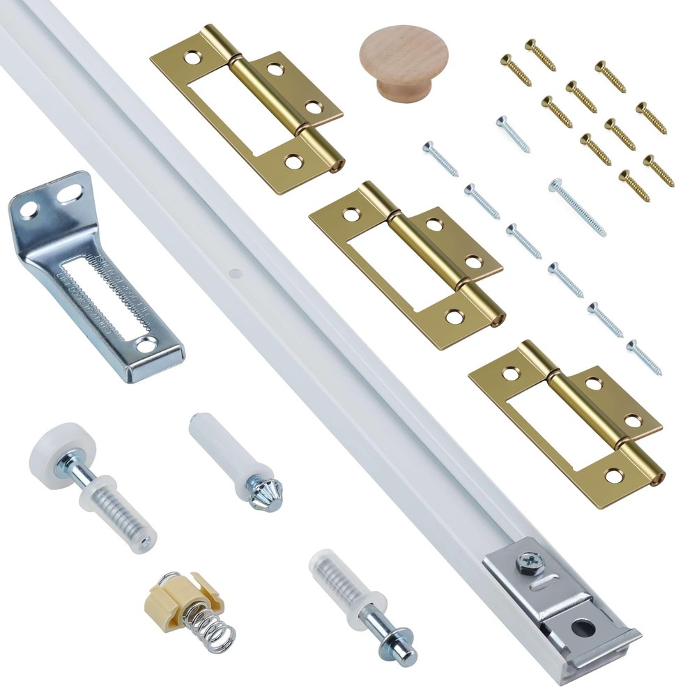 36-Inch Bifold Closet Door Hardware Kit with Track System
