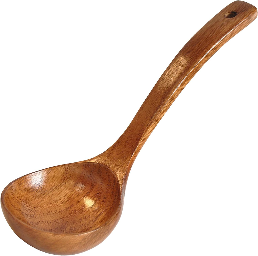 Wooden Ladle. Long Handle Ladle Utensils for Soup.Handmade for Kitchen Cookware