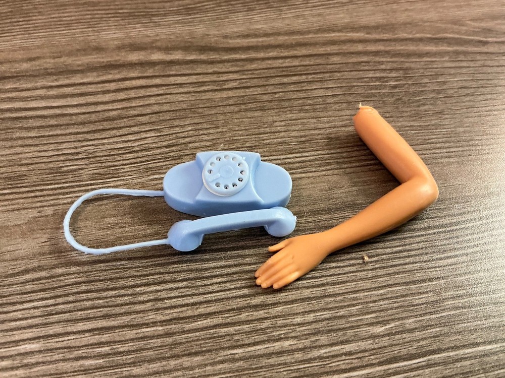 Vintage Mattel Barbie Doll Blue Telephone  Phone Dollhouse Miniature Lot