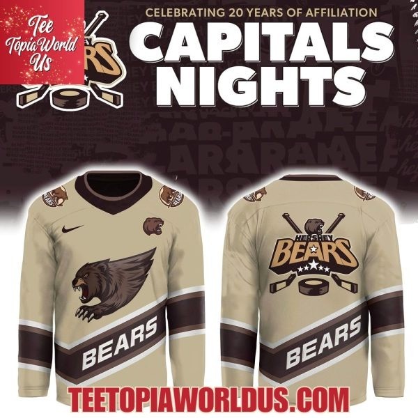 Hershey Bear The Screaming Bear Hockey Jersey All Sizes