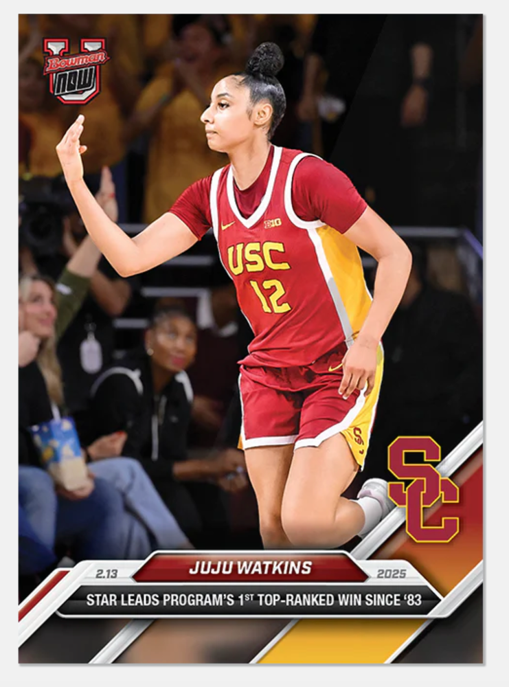 PRESALE 2024-25 Bowman U Now JuJu Watkins #66 Leads 1st Top Ranked Win BASE Card-image