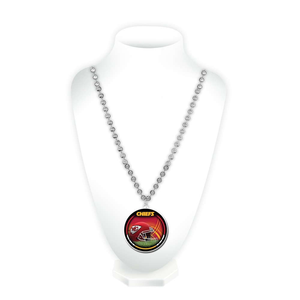 Rico Industries NFL Kansas City Chiefs - Disk Team Logo Mardi Gras Style Bead...