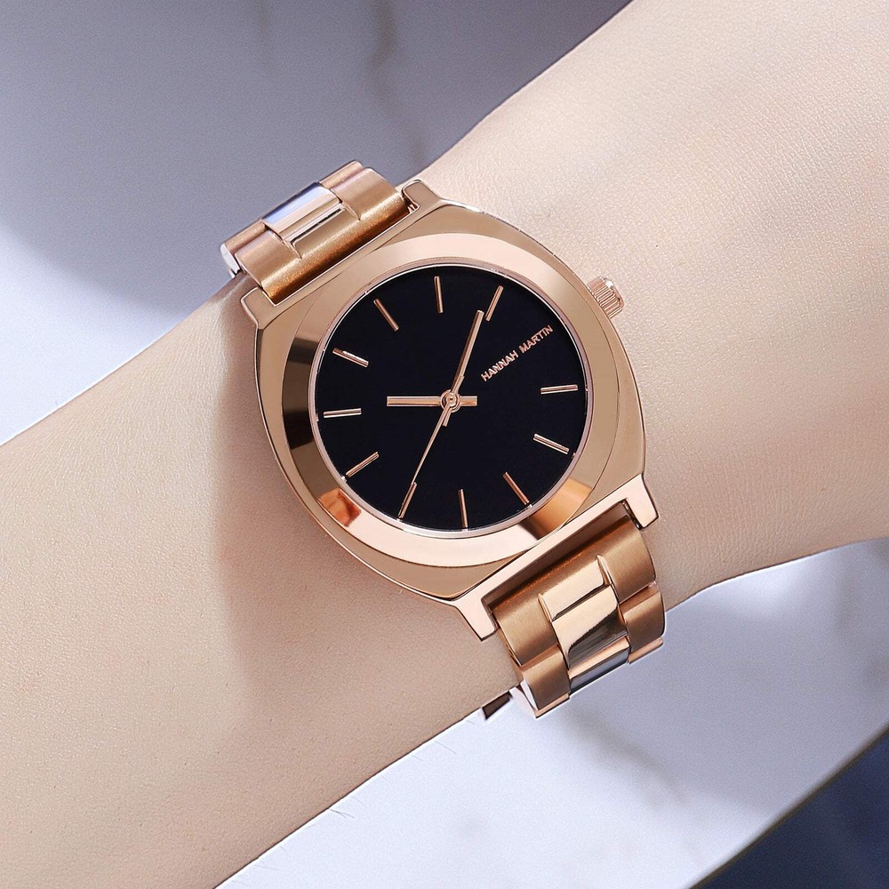 Stylish Women's Waterproof Quartz Watch with Stainless Steel Band
