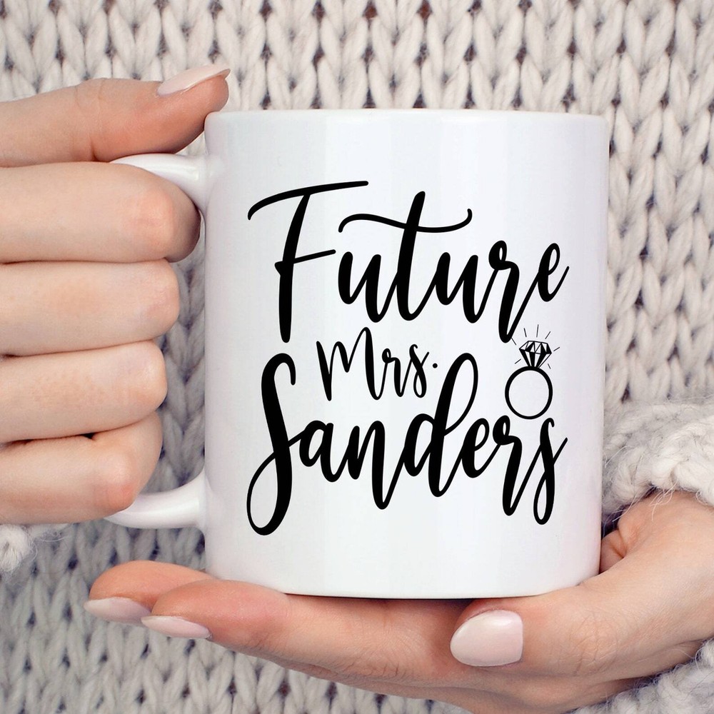 Personalized Future Mrs Mug Engaged Mug Engagement Gift Bride To Be Gift Future