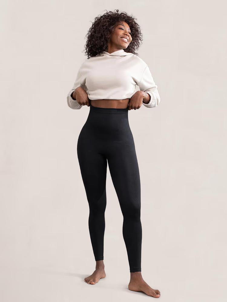 Shapermint Essentials High Waisted Shaping Leggings Womens 3XL Black Stretch