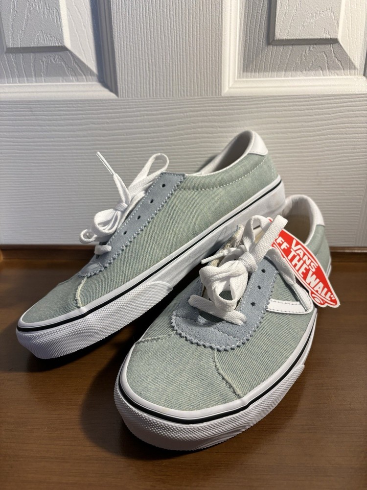 New Vans Sport Washed Denim & True White Sneakers