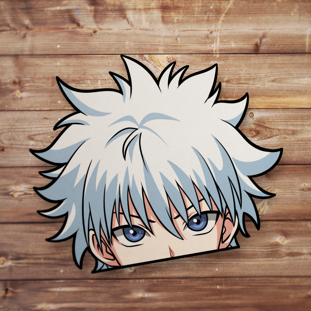 Custom Killua Fanart Peeker Anime Car Stickers and JDM Decals