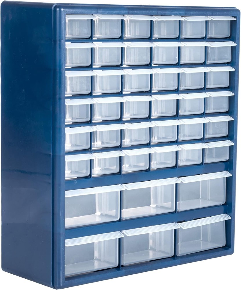 Plastic Storage Drawers 42 Compartment Organizer Desktop or Wall Mount Container