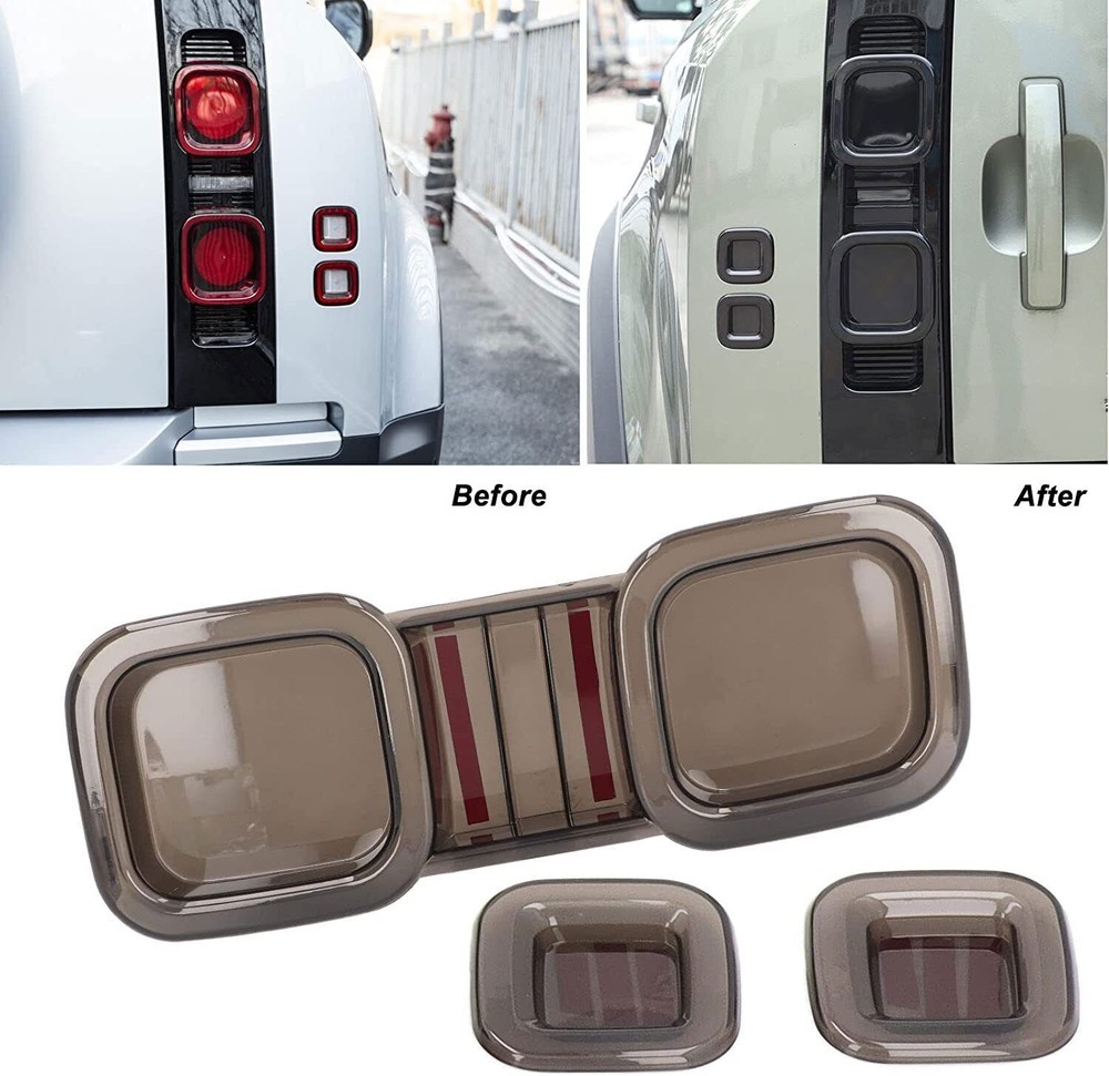Smoked Tail Light Cover Trim for Land Rover Defender 90 110 2020-2023