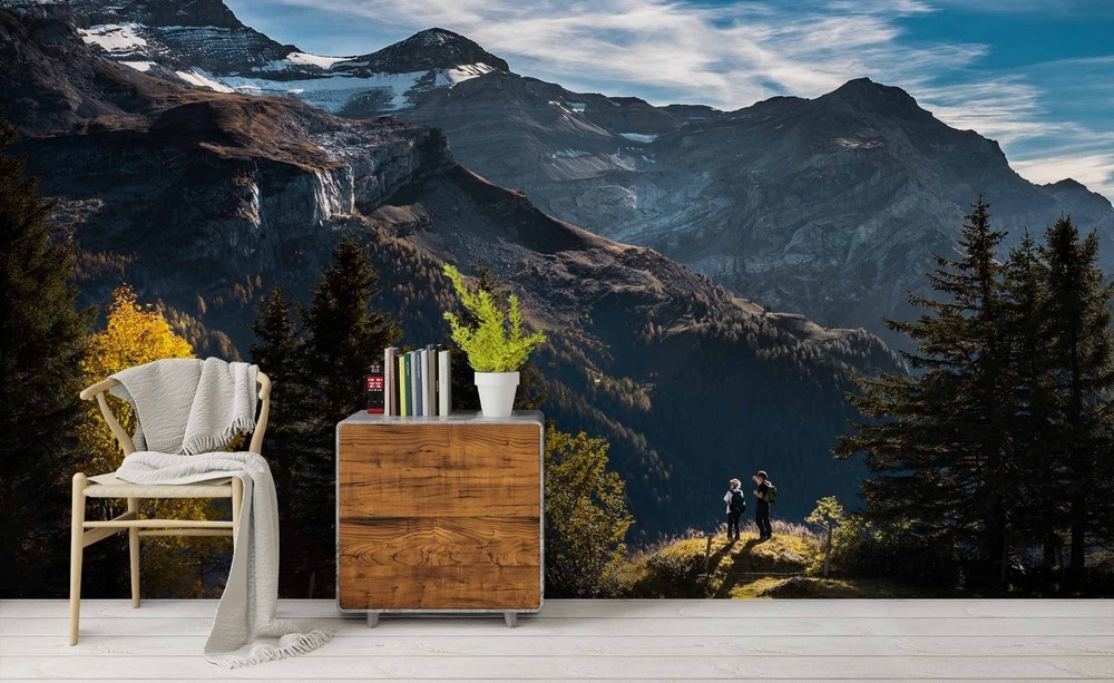 3D Mountain Forest Landscape Wall Murals Wallpaper Murals Wall Sticker
