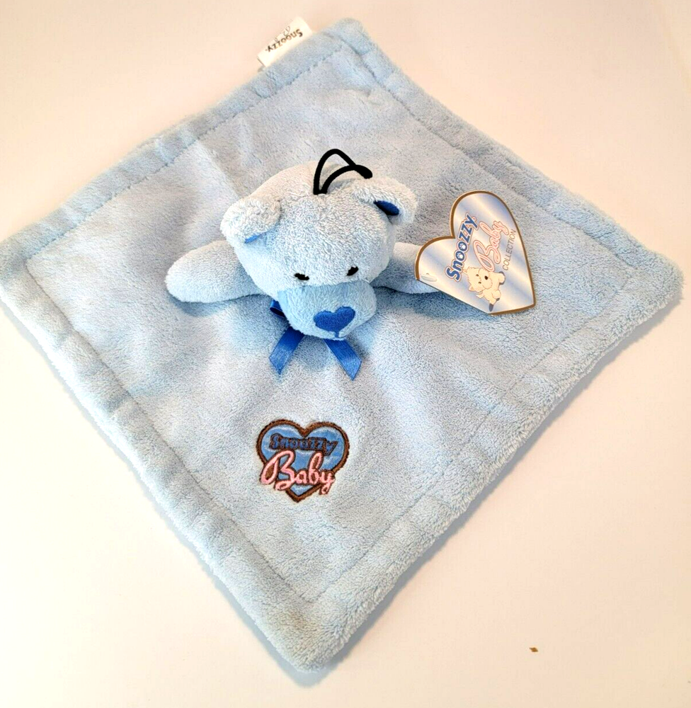 Snoozzy Baby Collection Bear Blue Lovey Plush Security Blanket