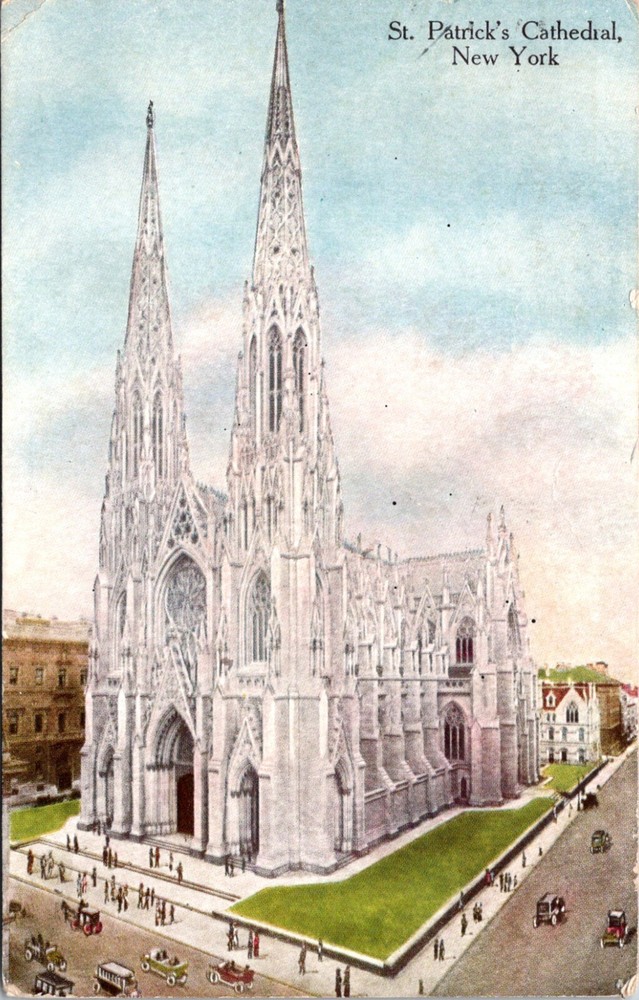 1918 Vintage NYC St. Patrick's Roman Catholic Cathedral Postcard 14409