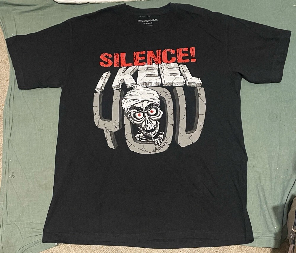 Jeff Dunham Achmed T-Shirt Mens SILENCE I KEEL YOU Comedy Graphic Tee - SIZE MED