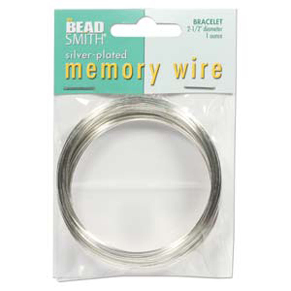 Memory Wire Bracelet Silver Plate 2 1/2  inch 1 Ounce