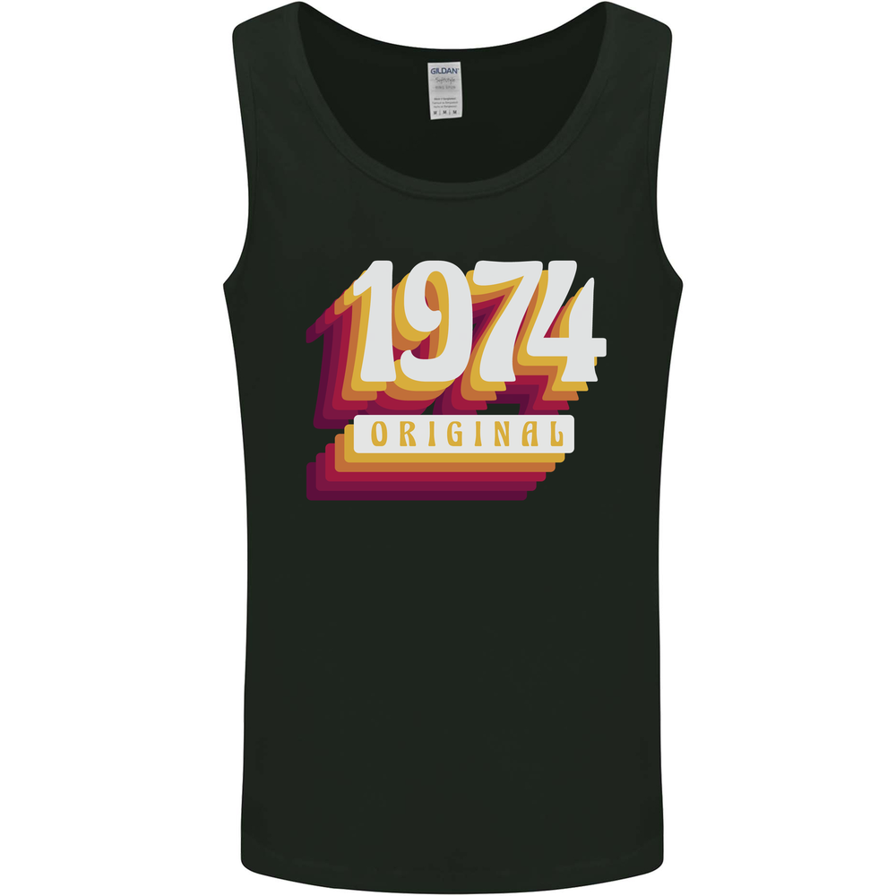 Retro 51st Birthday Original 1974 Mens Vest Tank Top