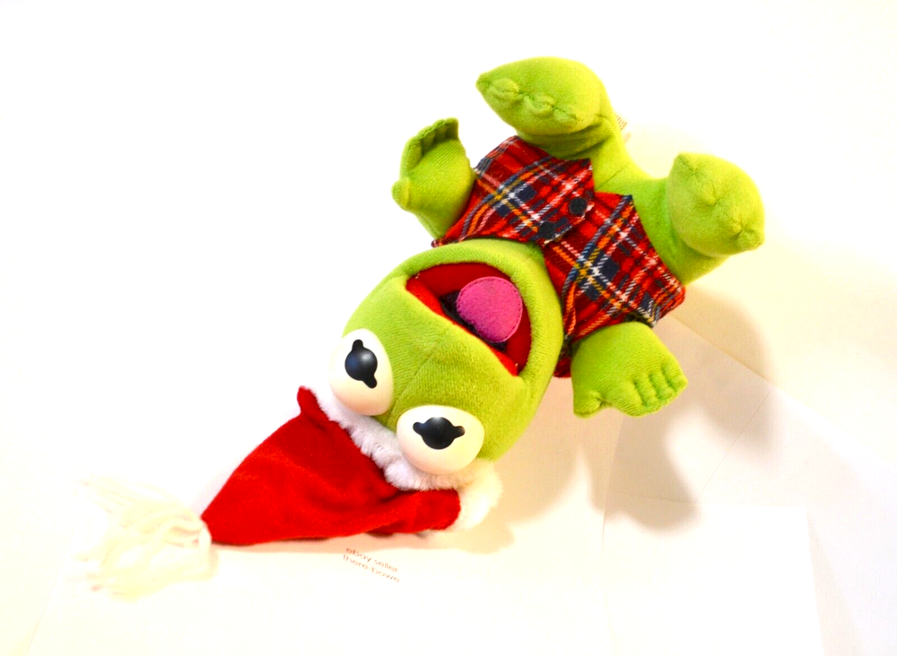SALE! Vintage 1987 McDonald’s Baby Kermit Christmas Plush Santa Hat Jim Henson-image