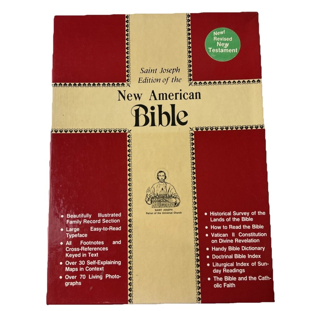 Saint Joseph Edition Of The New American Bible NAB Large Type Illustrated 1986