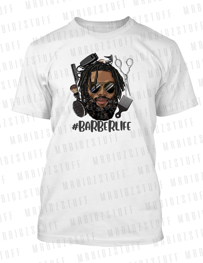 Hip Hop Barber Life Graphic Tee Shaka Sneaker Hair Pro Club Style  