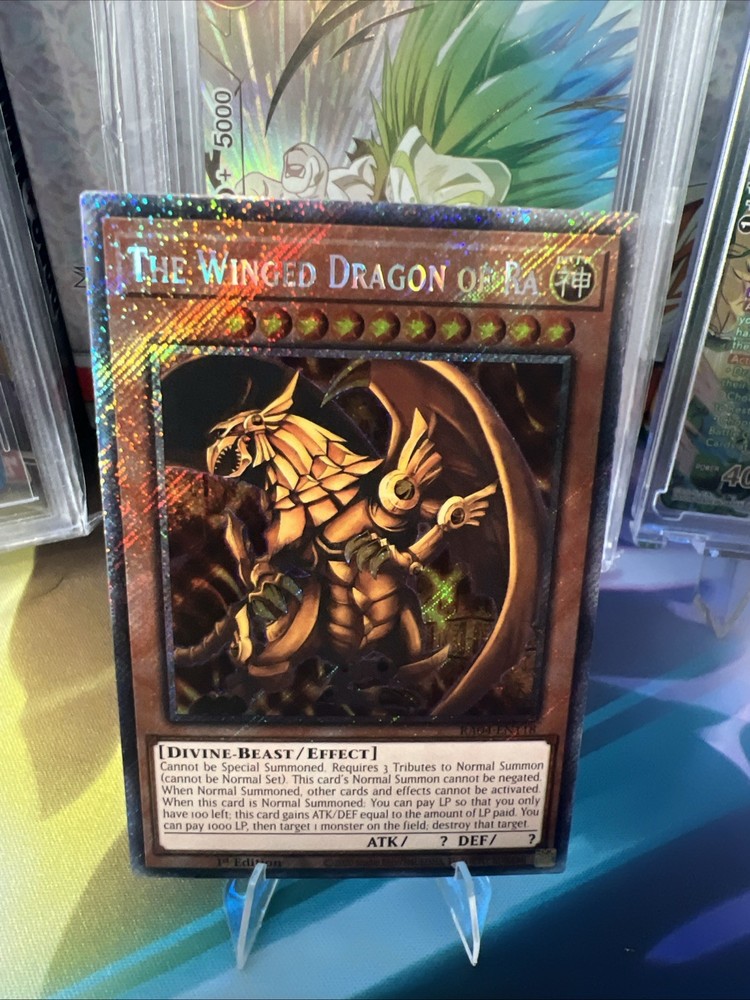 Platinum Secret Rare The Winged Dragon of Ra with Quarter Century Stampede