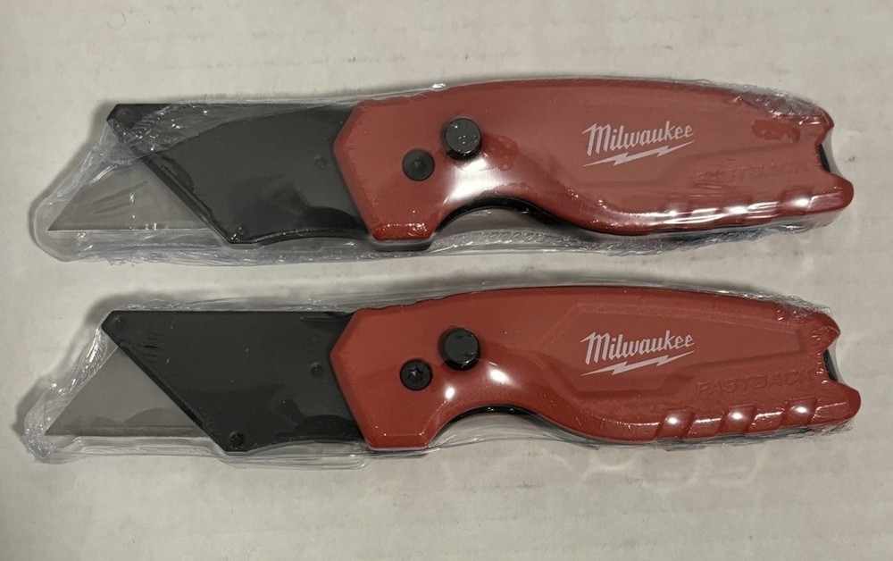🆕 2-Pack Milwaukee Fastback Compact Folding Utility Knife 48-22-1500