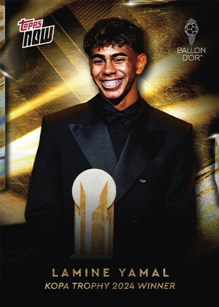 PRESALE Lamine Yamal #3 2024 Kopa Trophy Winner Ballon dOr Topps Now-image