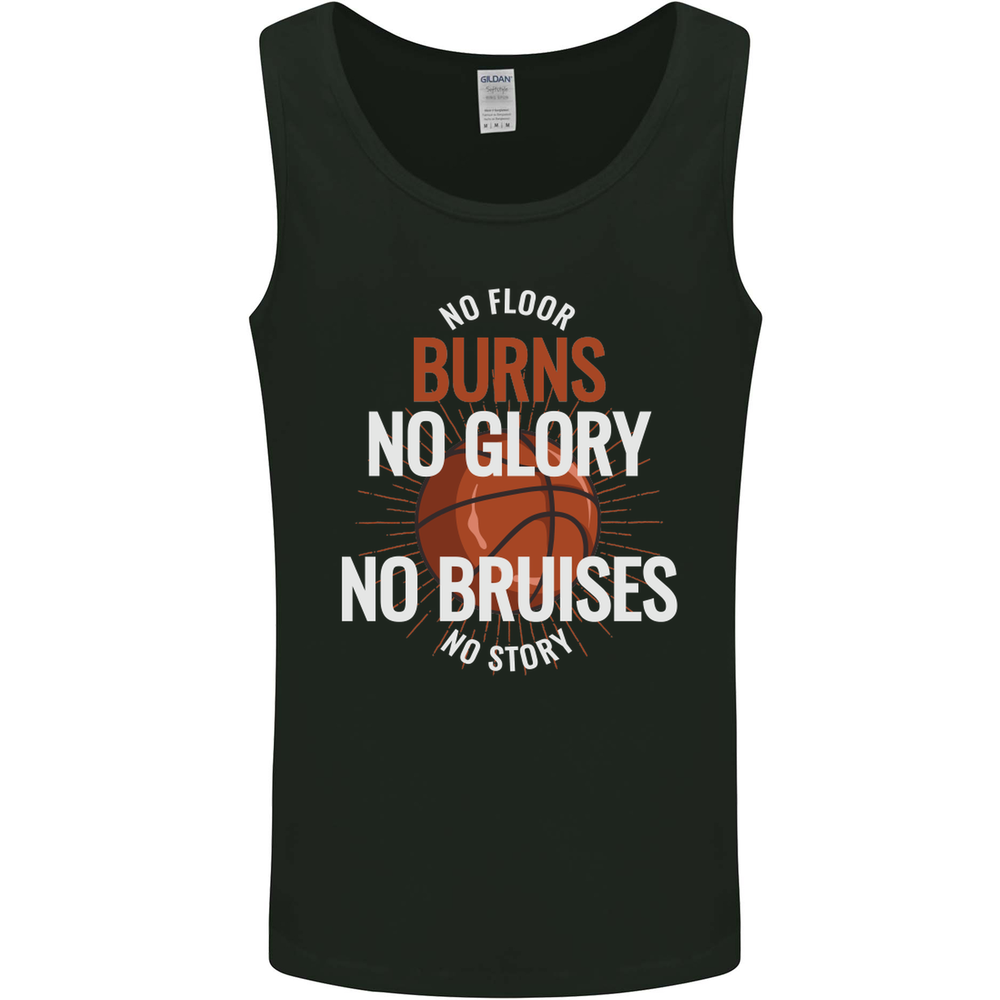 No Floor Burns No Glory Basketball Mens Vest Tank Top