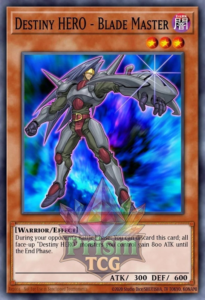 Destiny HERO Blade Master Yugioh POTDEN015 Rare Trading Card