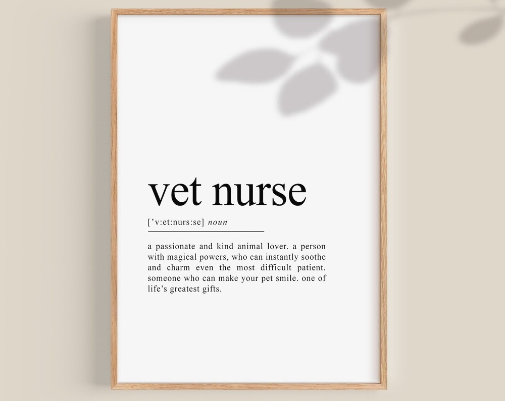 Vet Nurse Gift Vet Nurse Definition Print Vet Nurse Gift Gift For Student