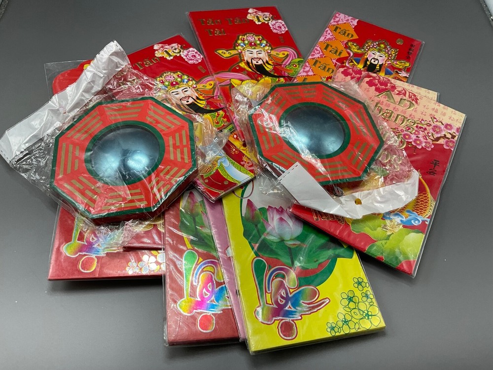 Red Envelope Lunar New Year Dragon Chinese Style Good Luck mirror NEW-image