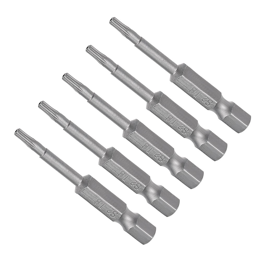 T8 Torx Screwdriver Bit Set 5Pcs 2 Inch Magnetic Star Drill 1/4 Hex Shank
