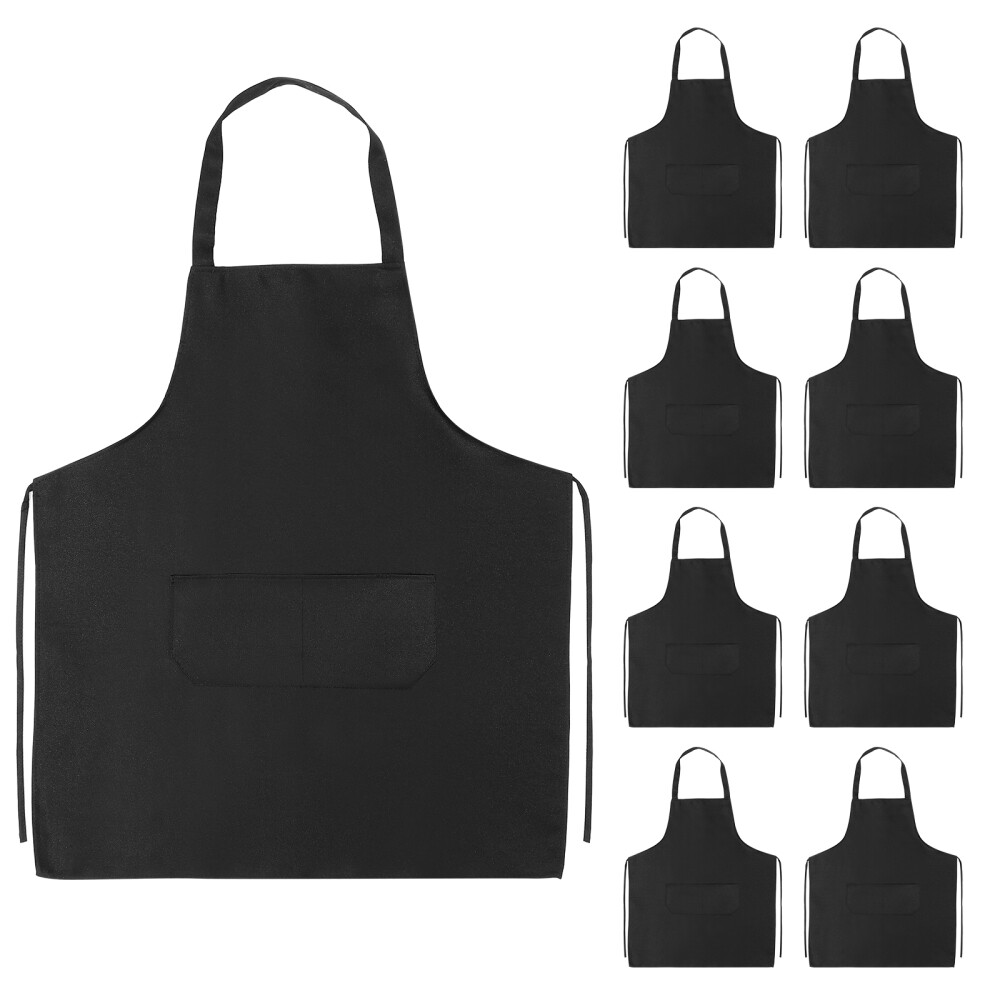 10 Pcs Kitchen Cooking Apron for Lace-up Adjustable Women's